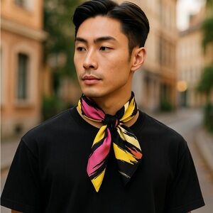 NWT SILKLETTE ‘Abstract Media’ 100% Fine Kerchief